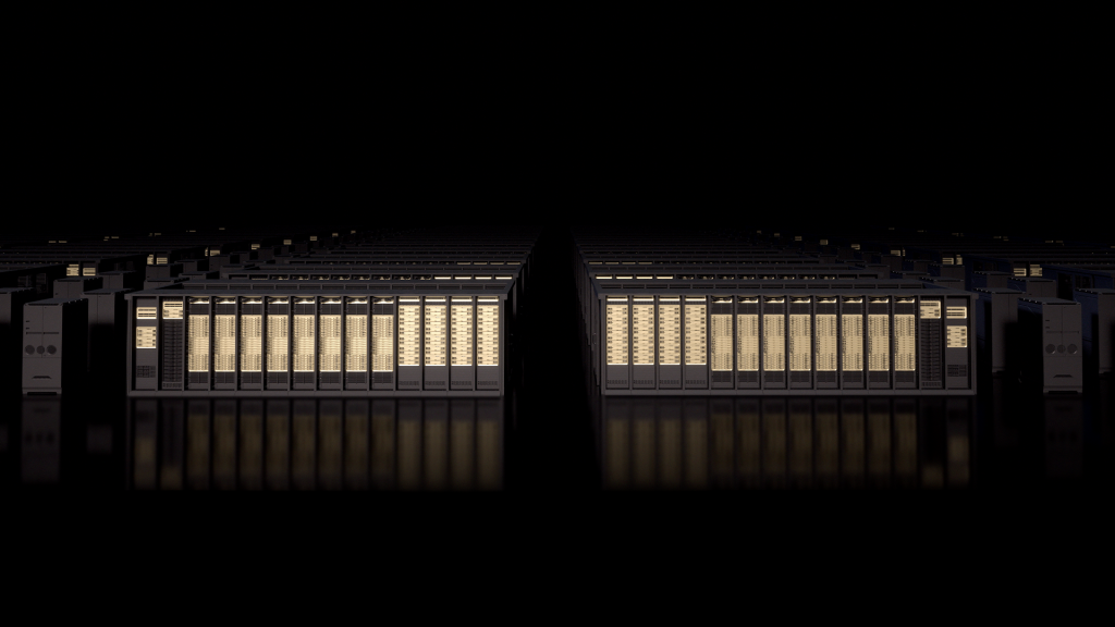 NVIDIA Vera Rubin NVL72 rack-scale AI system render